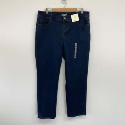 Beme Indigo Regular Length Straight Leg Sophie Jeans Size 18 