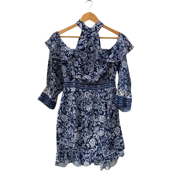 Sheike Womens  Size 8 Floral Dress-Mini Dress Blue / Floral 