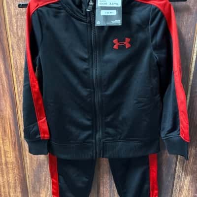 Under Armour Kids tracksuit  Size 2 Black  / Red 