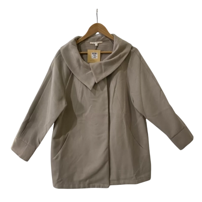 Noni B Womens  Size 16 Roll Neck Coat Beige 