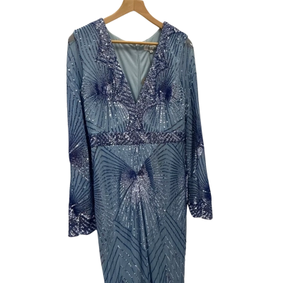 Goddiva London Womens  Size 16 Formal Dress Blue 