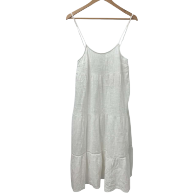 Ghanda Womens  Size XS Shoestring Strap Dress White 