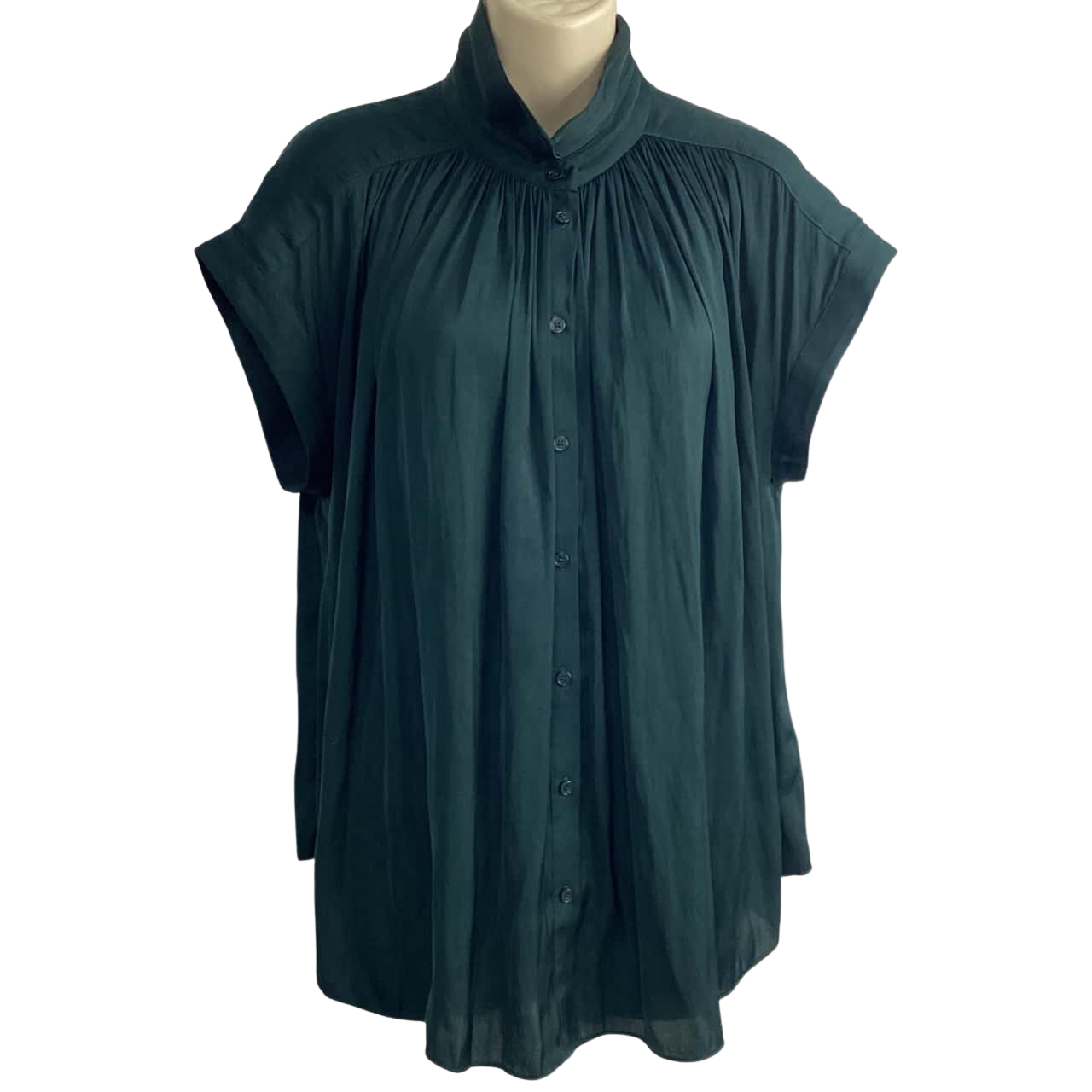 Witchery Womens Size 12 Dark Green blouse EUC(s)
