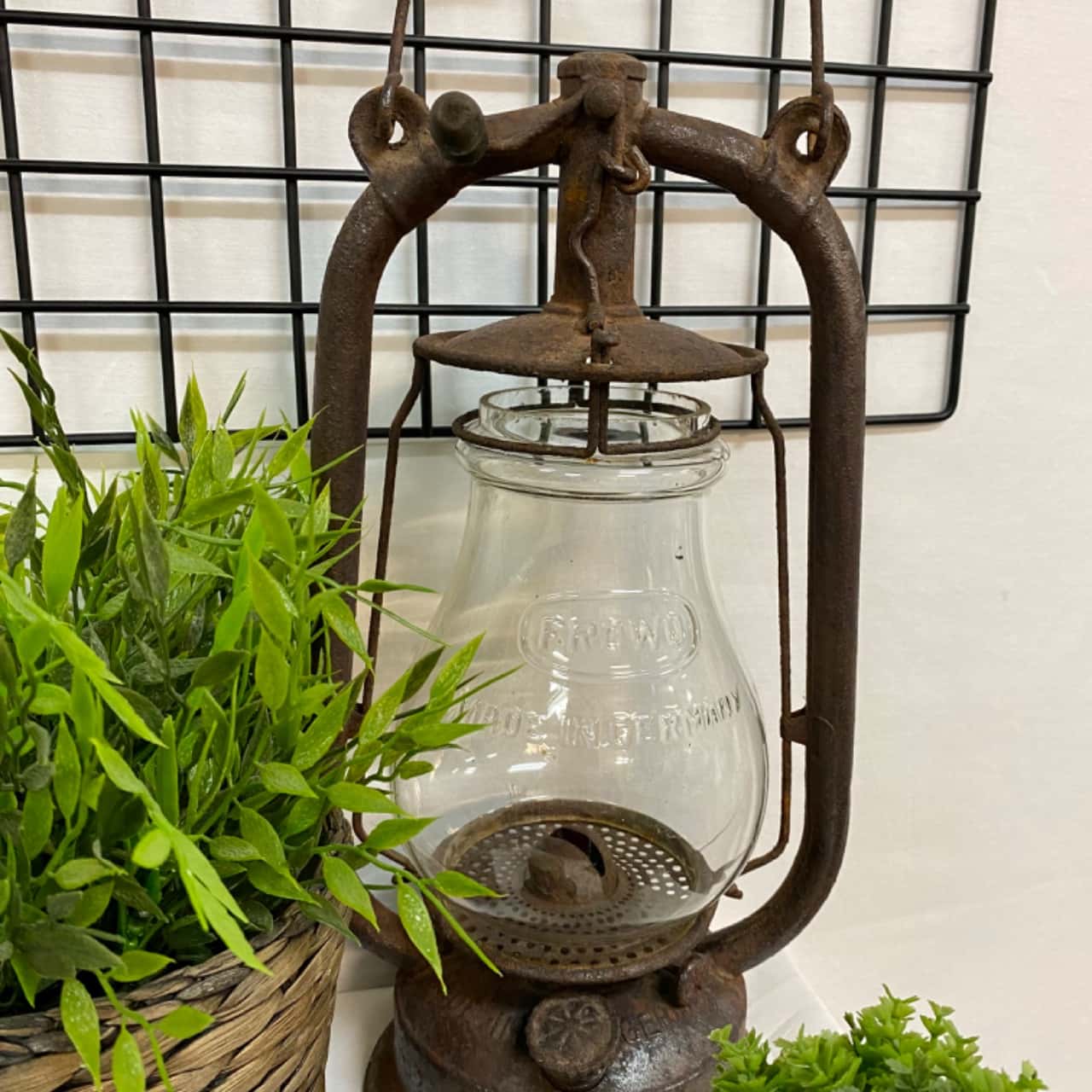 Antique Kerosene Lantern Made In Germany (s)