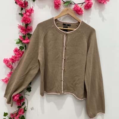 Sportsgirl Womens Button-down Cardigan Size XL Natural 