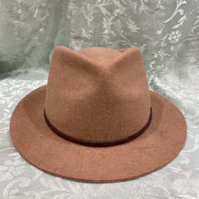  Womens  Size S Fedora Brown 