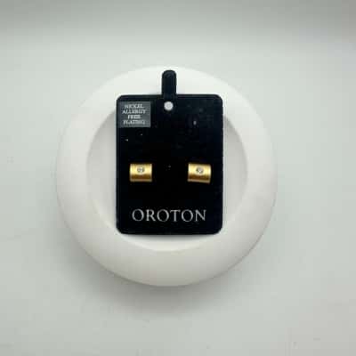 Oroton  Golden Tone & Clear Stone Earrings 