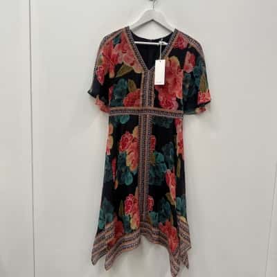 NEW - Jump -  Casual handkerchief style  Dress Multicoloured  size 8