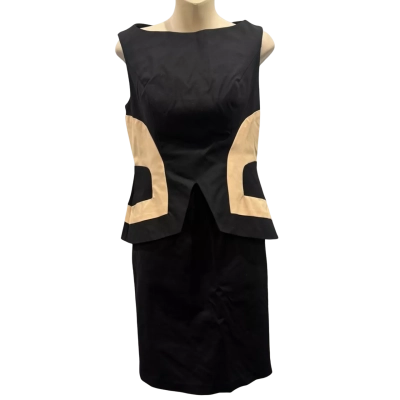 Jadore Womens  Size 10 Midi Dress Black  / Nude 