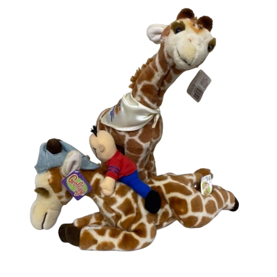 2 x Toys R Us Geoffrey Giraffe stuffed toys