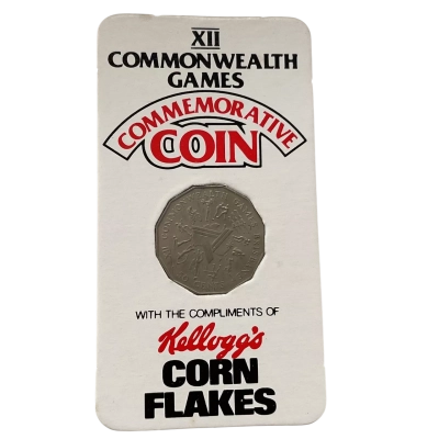 1982 50 Cents Brisbane XII Commonwealth Games Kelloggs Corn Flakes 