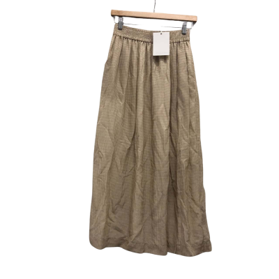 Viktoria & Woods Womens  Size 1 Maxi Skirt Beige / Checked / White BNWT$450