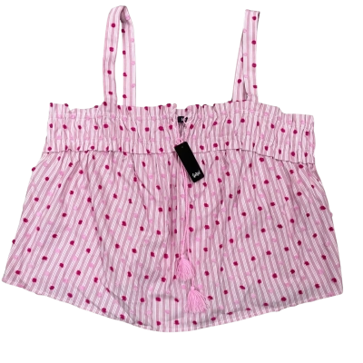 Sportsgirl Pink Striped Singlet Top Size 18