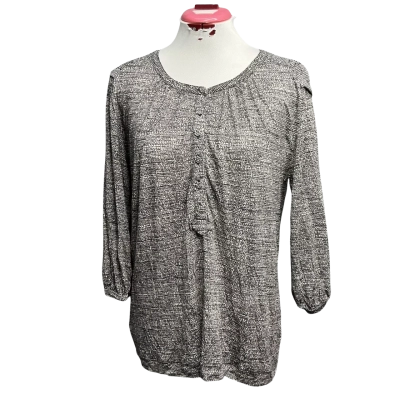 Trenery Womens  Size M Long Sleeve Top Black  / White 