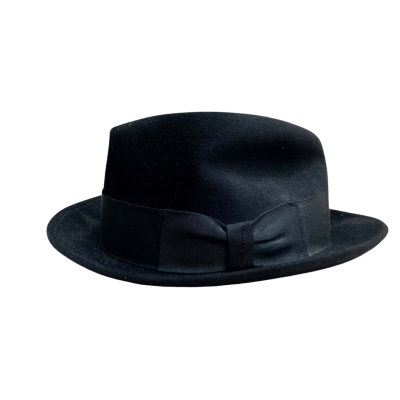 Mens Size 55 Giorgio Cellini Biltmore Henry The Hatter Black felt Fedora
