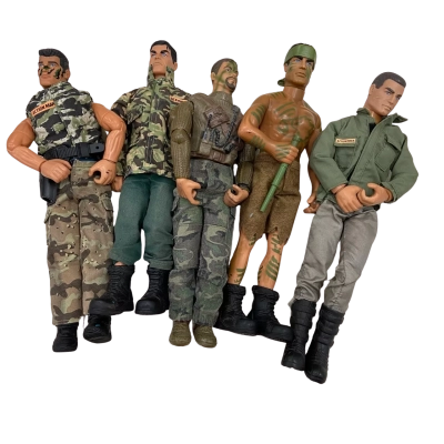 Five Vintage 12-inch Action Figures