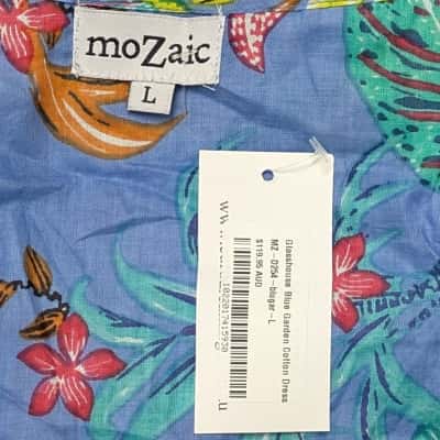 Mozaic Womens Sleeveless Blue / Patterned Dress Size L BNWT