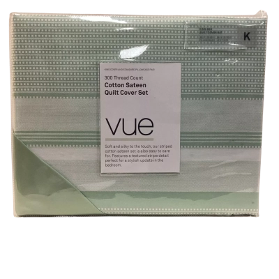 Vue King Bed Quilt Cover Set Green