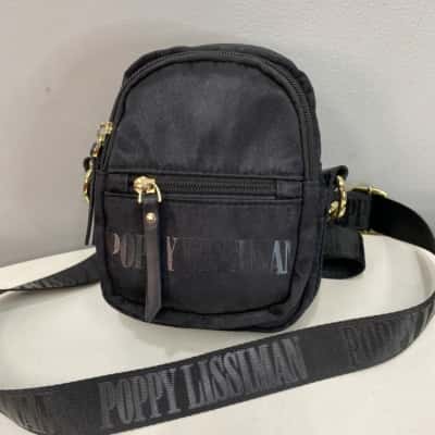 Poppy Lissiman Womens Cross Body mini Bag Black  / Gold 