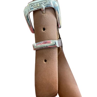 Polo Ralph Lauren Mens  Size XL Brown leather belt 114cm long