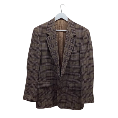 Stafford Ellinson Pure New Wool Glen Check Men’s Vintage Blazer Size L