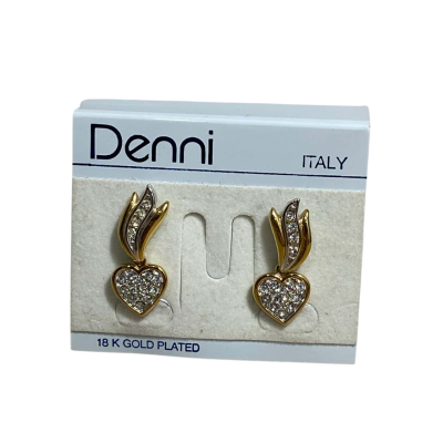 18k Gold Plated Heart Earrings