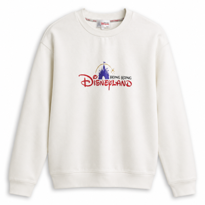 Hong Kong Disneyland White Crewneck Sweatshirt