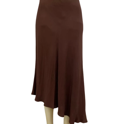 Sass & Bide Womens  Size 12 Asymmetrical Hemline Skirt Brown 
