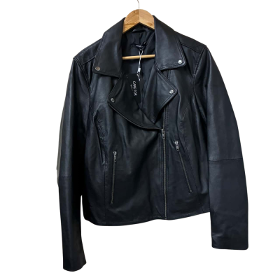 Piper Womens Size S Leather Jacket Black  