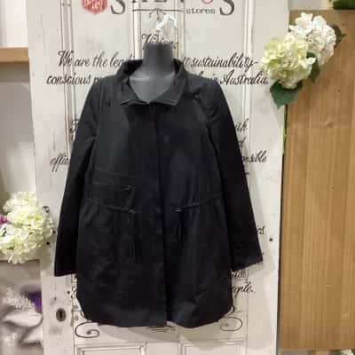 Veronica Maine Brand! THE PERFECT FUAX FUR HOODED WINTER JACKET! Womens  Size 10 Winter Coat / Winter Jacket Black  