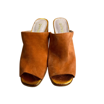 Gorman Womens  Size 37 Orange Suede Heeled Slides