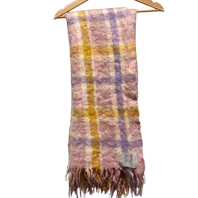 Vintage Bendigo Woollen Mills Australian Mohair Woven Throw Blanket