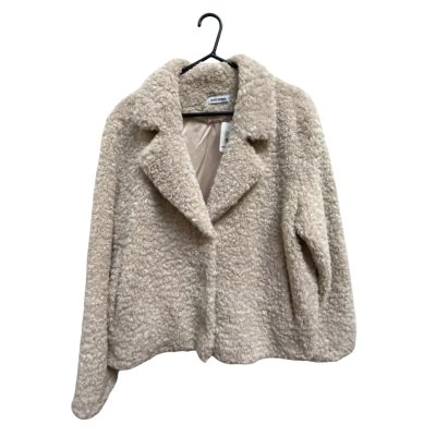 Just Jeans Womens  Size 16 Fleece Jacket Off White / Pearl 