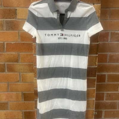 Tommy Hilfiger Womens  Size XS Mini Dress Grey / Striped / White 