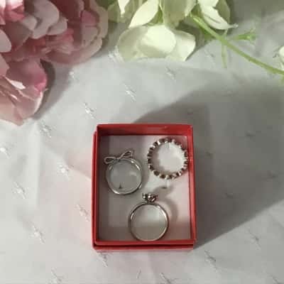  Womens 925 Silver Pattern Small Ring Collection