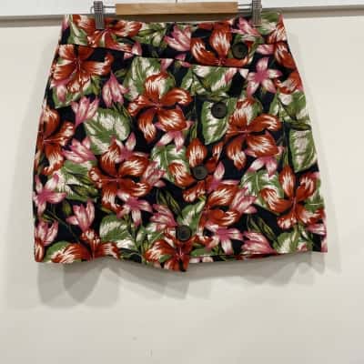 Country Road Womens  Size 12 Mini Skirt Floral / Multicoloured 