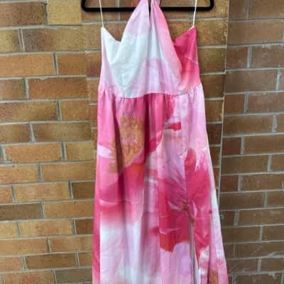 Winnie & Co Womens  Size 14 Midi Dress Floral / Pink  