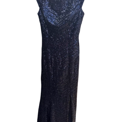 Lamour Womens  Size 8 Blue Sequin Formal Dress 