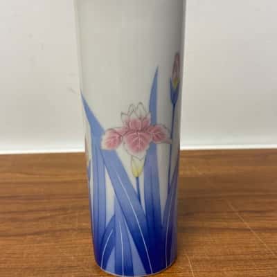 Vintage Dansab Japanese porcelain Bud Vase 16cm tall