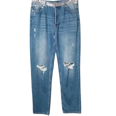 NeonBlonde Women's Size 32 Distressed and Bedazzled Jeans 