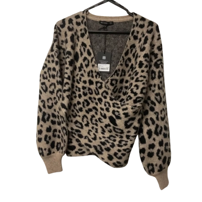 Womens Decjuba Size M Jumper Animal print / Beige / Black  
