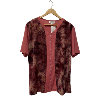  Womens  Size XXL V-Neck Top Maroon plum