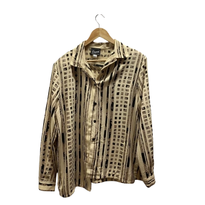 David vintage Womens  Size 18 Beige & Black Blouse