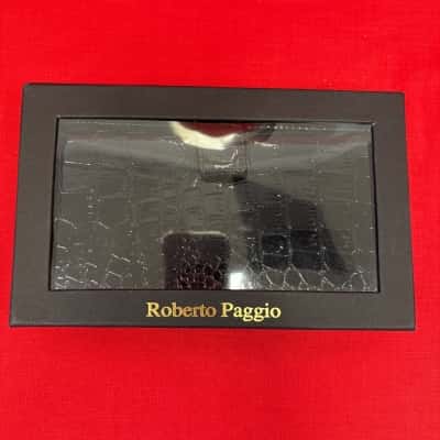 Women's Roberto Paggio Faux Crodile Travel /  Wallet Black  