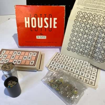 vintage “ Housie brand” Lotto board game produced by John Sands 