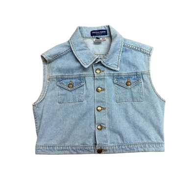 American Apparel Blue Denim Style Vest Size S
