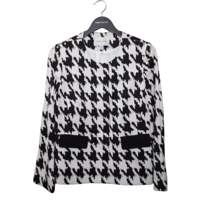 Perri Cutten Women's Size 10 Black & White Blazer 