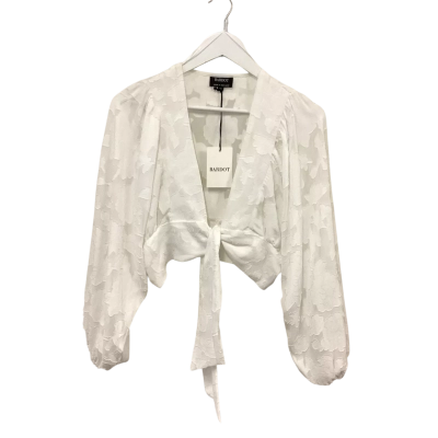 Bardōt Eleanor Front Tie Sheer Open Blouse Top Size 10 BNWT
