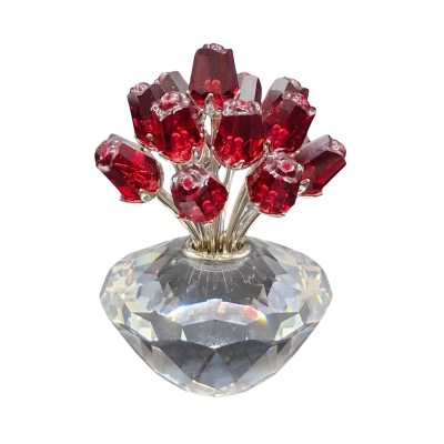 Swarovski Crystal Vase of Roses