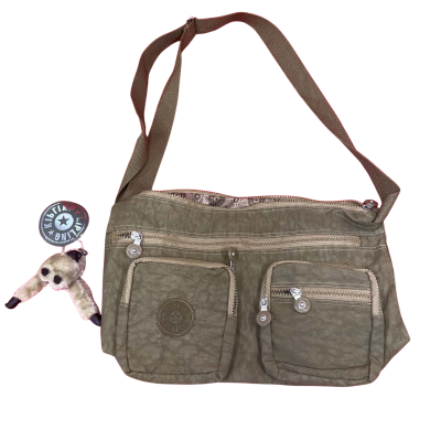 Kipling Womens Khaki Bag with Gorilla Friend :) 36cm wide x 21cm high
